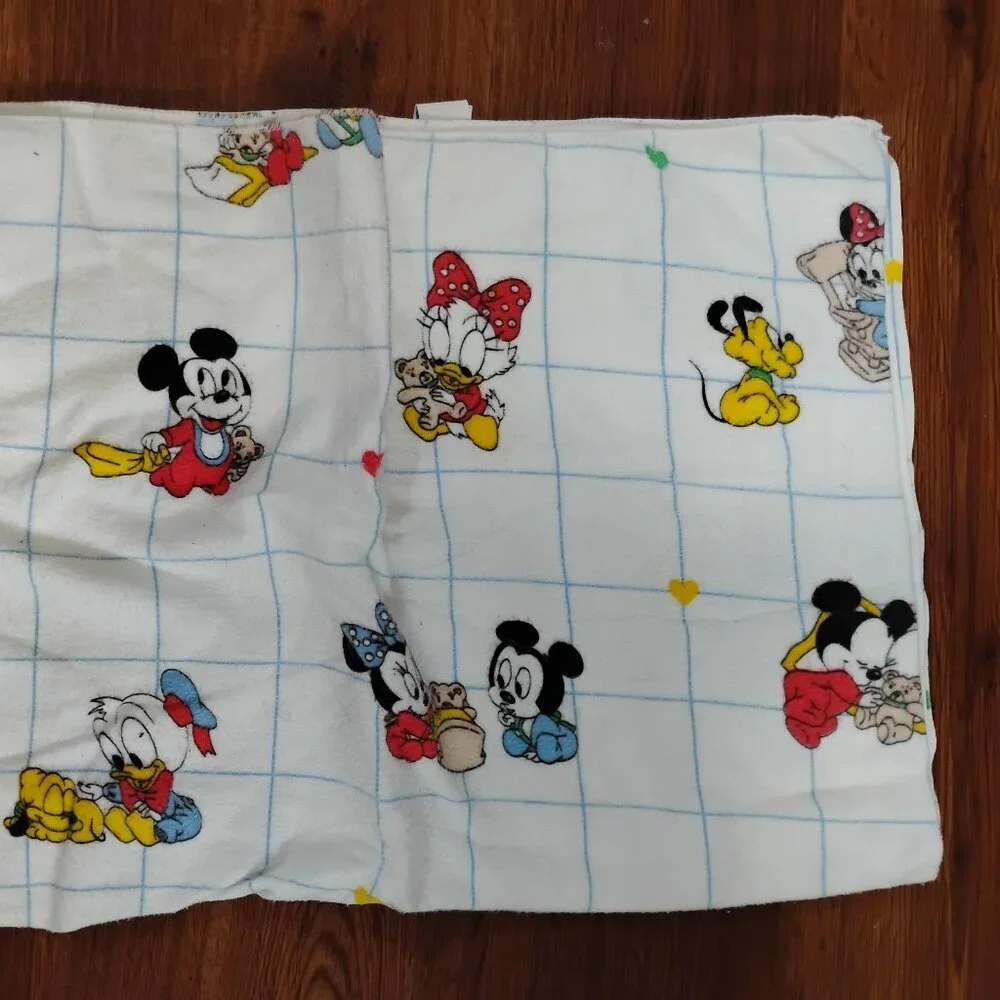 Vintage Dundee Disney Mickey Mouse Baby Bedding Receiving Blanket